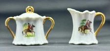 Vintage Cream and Sugar Set by G.J. Humphrey Fox Hunt Scene Georgia’s Gifts KY
