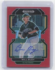 2022 Panini Prizm Draft Picks #PDP162 Will Rudy Red Prizm Auto #/50