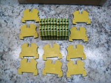 Lot of 20 Allen Bradley AB 1492-JG6 Terminal Blocks 6mm Green Yellow New