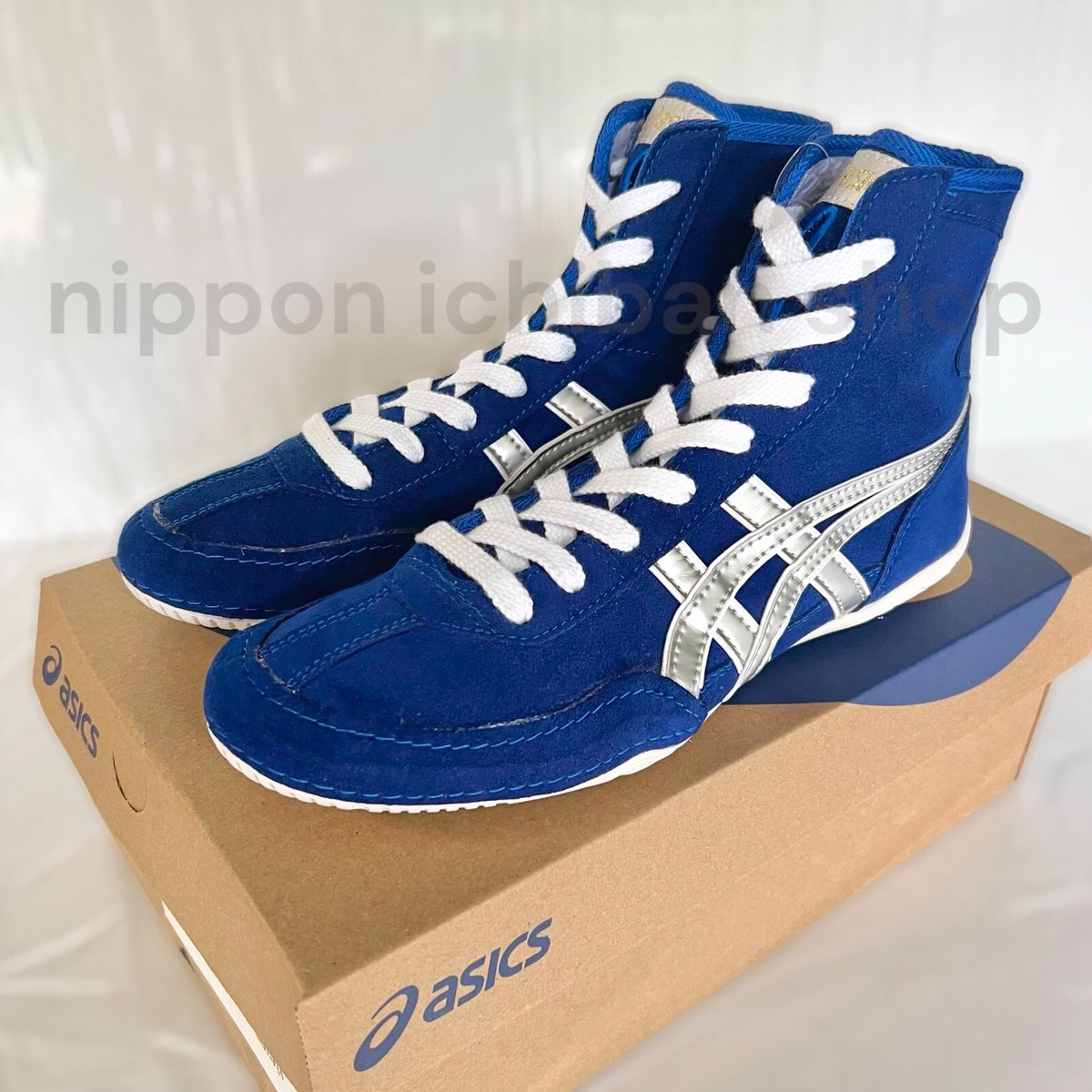 Made to order】ASICS Wrestling Shoes 1083A001 EX-EO TWR900 Blue x