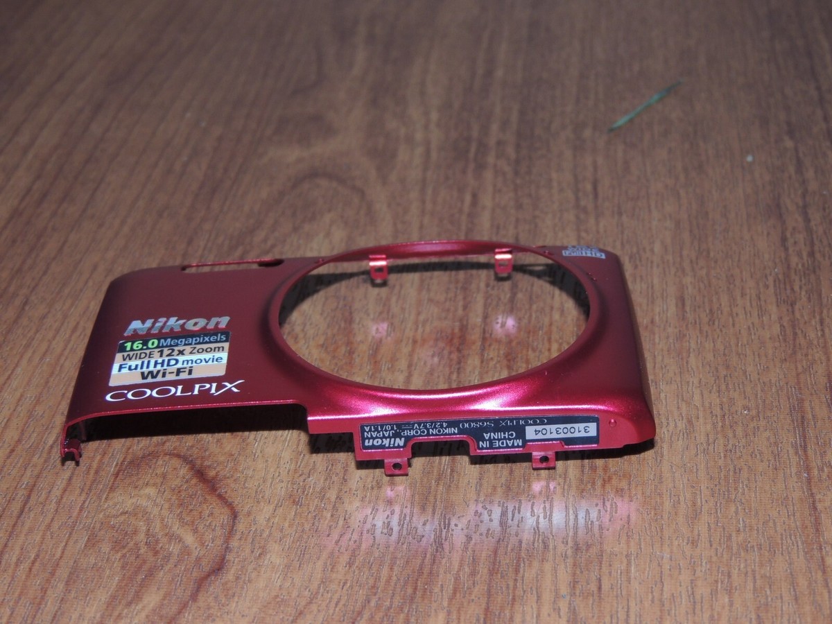 Nikon Coolpix S6800 Front Cover Casing Replacement Part - Red | eBay