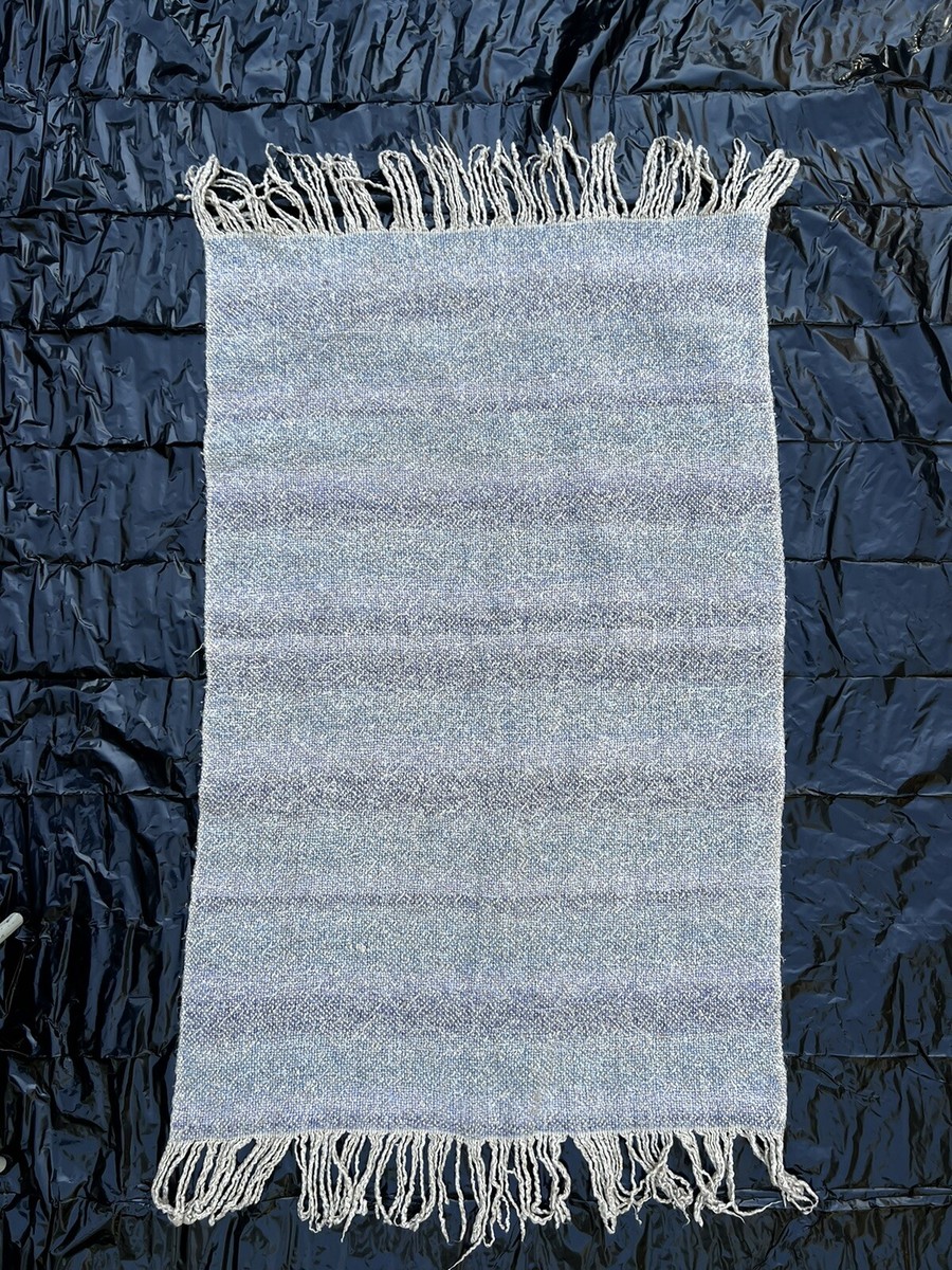 Kennebunk Weavers Fringed Throw Blanket Knit USA Made Fringe 55