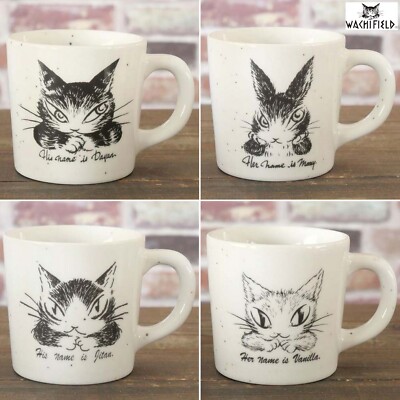 WACHIFIELD Dayan the Cat Sand Mug #2 Porcelain 270ml Dayan/Marcy etc. JAPAN NEW