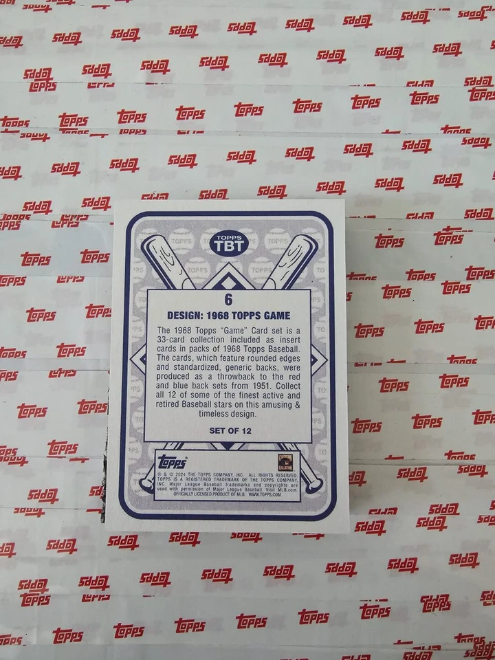 2023 Topps TBT Ichiro Suzuki 1968 Topps Game Mariners 6 Throwback Thursday - Image 2 of 2