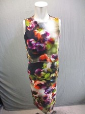 ASOS Size 4 Womens Multicolor Floral Sleeveless Stretch Midi Dress  5BL12