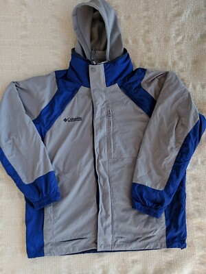 Columbia Core Interchange in Jacket Mogul King Parka Royal Blue Gray  EUC