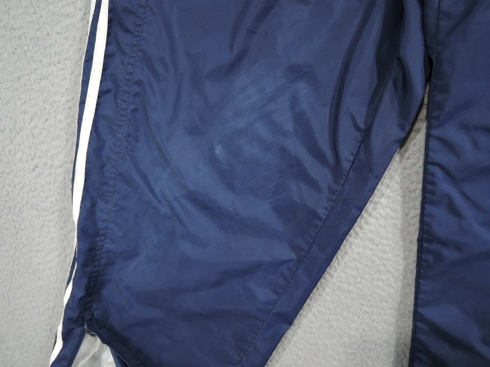 VINTAGE Adidas Pants Mens Medium Blue White 90s Lined Windbreaker Track - Image 4 of 4