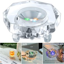 Octagon K9 Crystal Light Base 2.99x2.99 Multicolor LED Display Stand