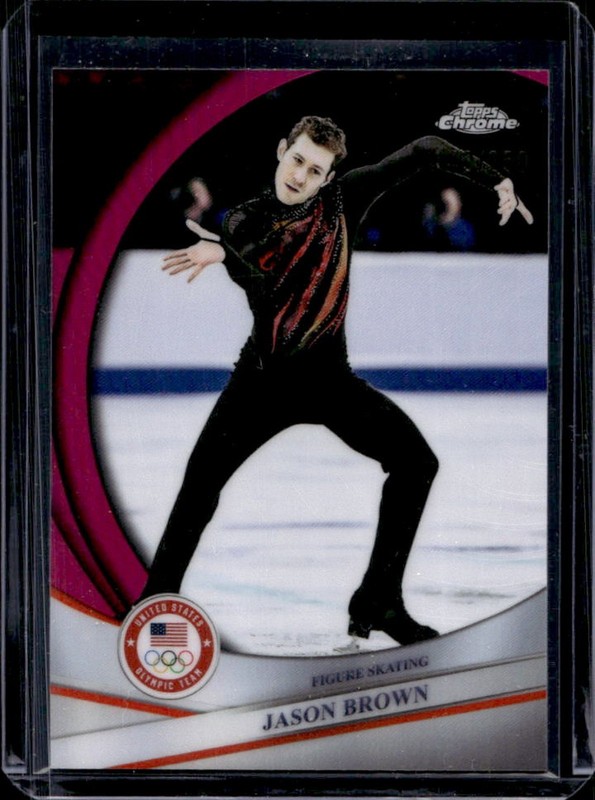 2026 Topps Chrome US Winter Olympics Jason Brown Pink Refractor #/250