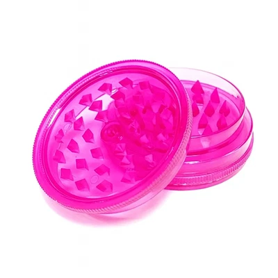 EVERYDAY SMOKING Pink Number 1 Magnetic Grinder – 2 Piece Plastic Lightweight & Compact Easy