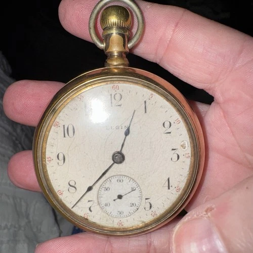 Antique 1917 Elgin Gold Filled Pocket Watch