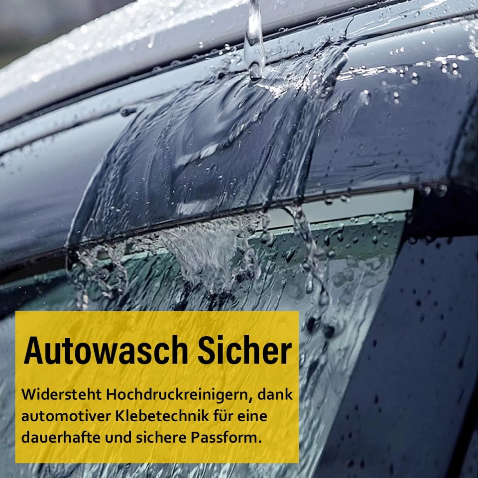 Kleben Windabweiser Regenabweiser Für Isuzu D-MAX ab 2012 bis 2019 4-Tlg Schwarz - Bild 4 von 4