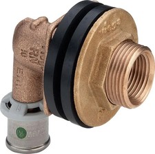 Viega Sanfix Fosta Sanfix P-Wanddurchführung, d 16mm, Rp 1/2, G 3/4 Rotguss Mode