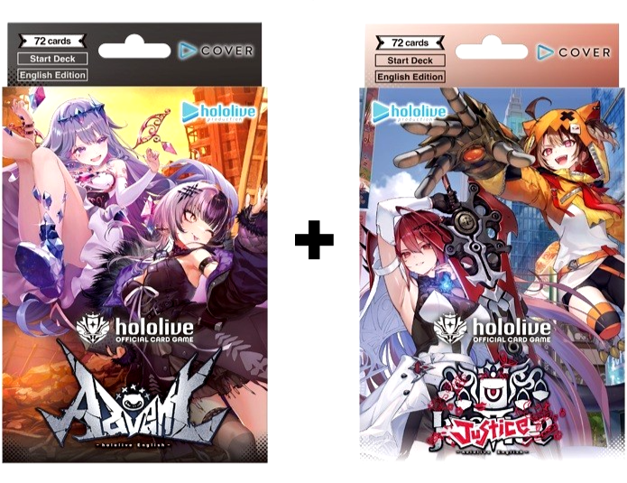 hololive OFFICIAL CARD GAME まとめ売り 2 Hololive English Oshi Start Deck Advent & Justice Bundle Sealed