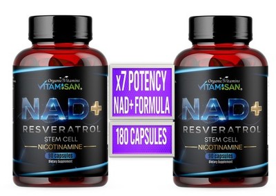 NAD+ Supplement for Anti-Aging Energy Focus & Nicotinamide Riboside Resveratrol