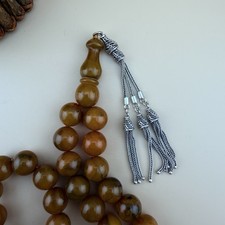 Misky 33-Bead Islamic Tasbih Sterling Silver Tassel