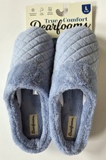 DEARFOAMS True Comfort Memory Foam House Slippers Size L 9-10 Eventide Blue NEW