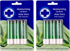 Curalene Moisturising Lip Balm Aloe Vera with Vitamin E – Pack of 2 × 3 Stic