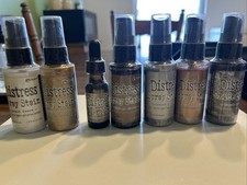 Ranger Tim Holtz Bundle Metallics Distress Spray Stains  More See Pictures