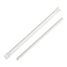 7 3/4" Compostable PLA Straw ( Paper Wrapped) 500pcs/box;4boxes 2000/Case