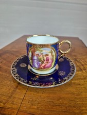 TAZZA CON PIATTINO IN PORCELLANA ANGELICA KAUFFMAN SEC.XX