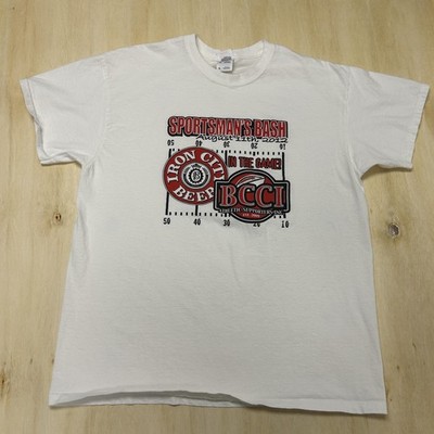 Sportsman's Bash Iron City Beer BCCI Shirt Mens XL White Football Tee T-Shirt