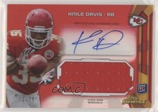 2013 Topps Finest Jumbo Relic Red Refractor 73/75 Knile Davis #AJR-KD Auto 0c2