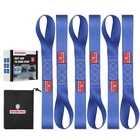 WORKPRO 6x Heavy Duty Soft Loop Tie Down Straps 1.6"x17" 5000lbs Break Strength