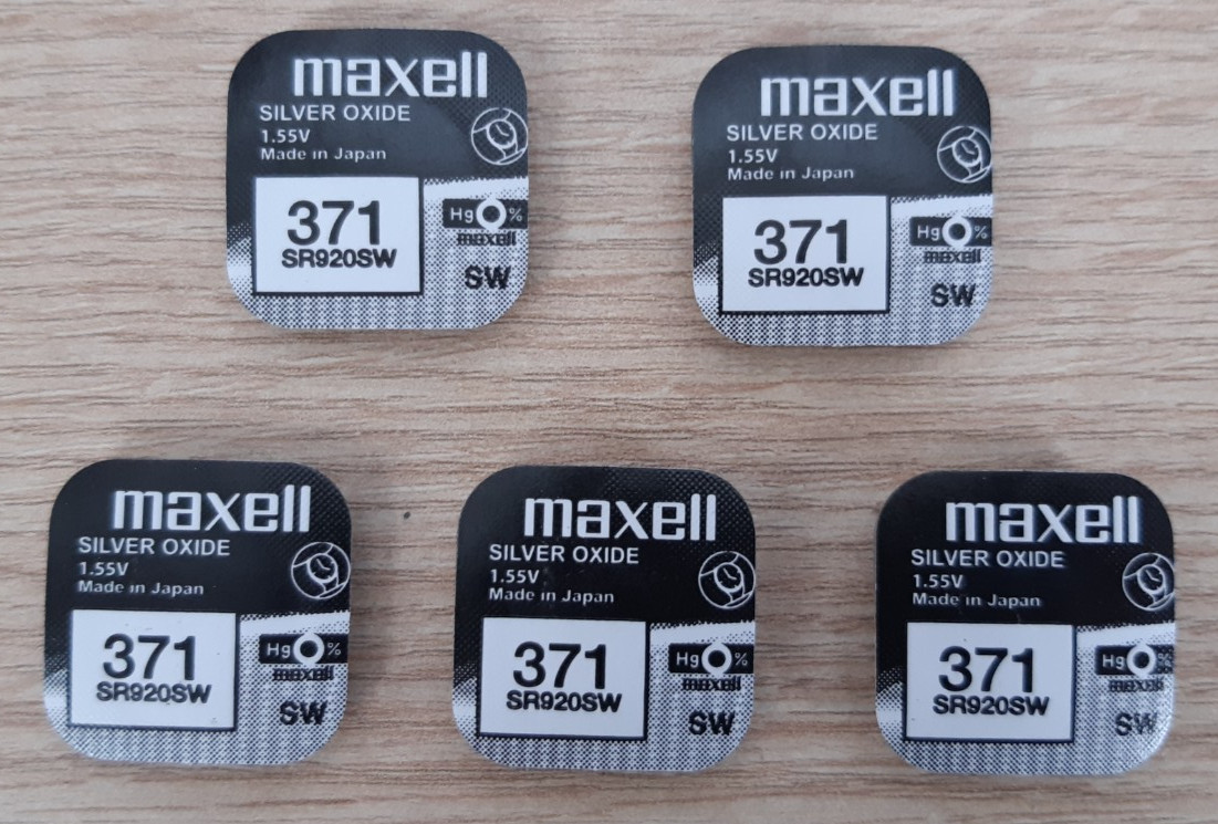 371 SR920SW MAXELL Watch Battery 1.55V Coin Cell Silver Oxide  Longest Expiry
