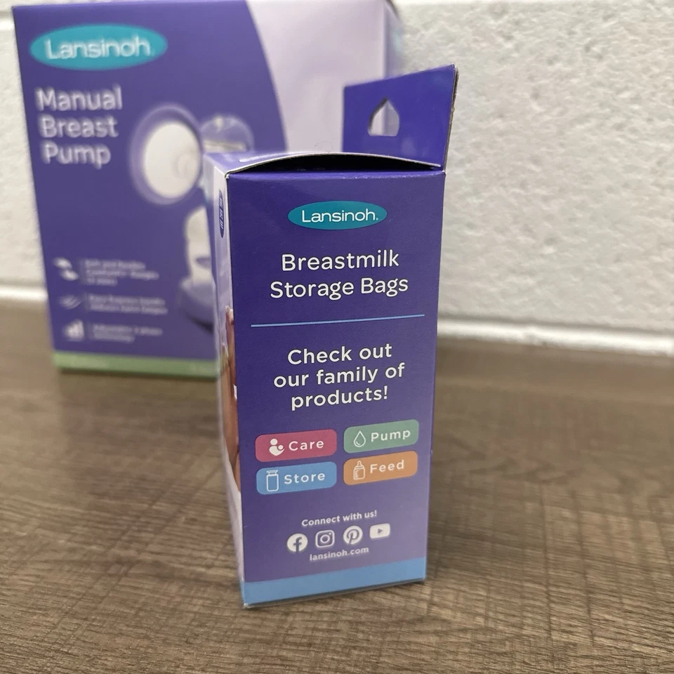 Lot of 2 Lansinoh Manual Breast Pump + Breastmilk Storage Bags 50 Ct - Image 3 of 4