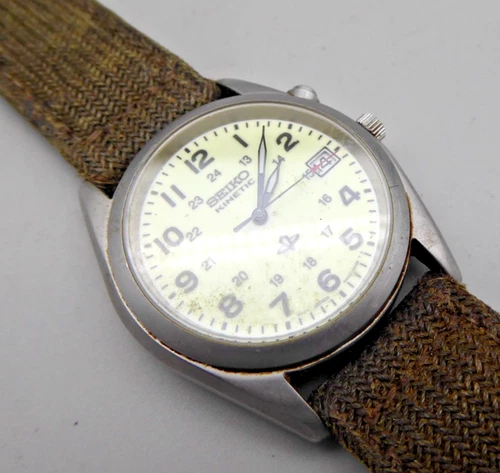 Gent's Vintage SEIKO Kinetic Skeleton Wristwatch 5M42-OD30