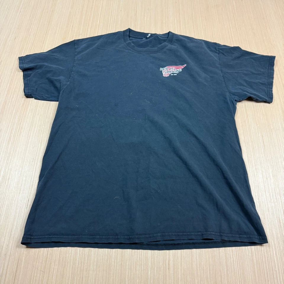 复古 Red Wing 靴子鞋 T 恤大号男式工作服徽标 — 第 3/4 张图片