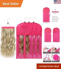 Professional Hair Organizer Bags with Hanger - 3 Pack Protective Cases for...