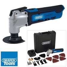 Draper 12V Cordless Oscillating Multitool Li-ion Battery Fast Charger 33pc Set