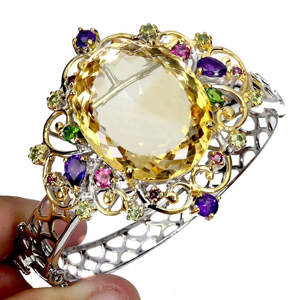 Bracciale Argento e Verde in pelle di Pitone