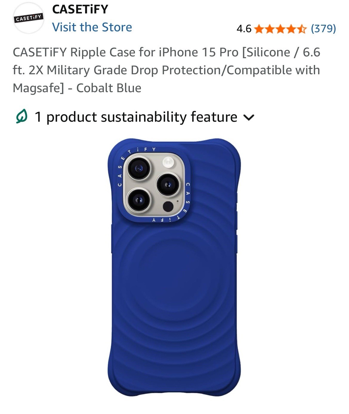 CASETiFY Ripple Silicone Case for iPhone 15 Pro with 6.6 ft Drop Protection-image