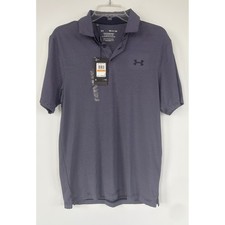 Under Armour Mens Playoff Polo 3.0 Navy White Striped Golf Shirt Small New