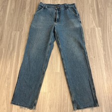 Carhartt Men's Loose Org Fit Jeans RN 14806 34x34 Carpenter Distressed