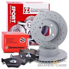 ZIMMERMANN SPORT-BREMSSCHEIBEN Ø296 +BREMSBELÄGE VORNE FÜR BMW 5-ER E39 520-528