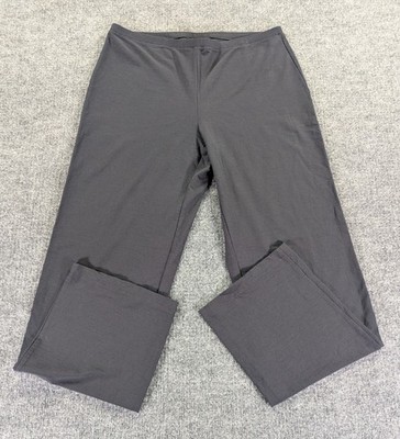 Eileen Fisher System Crepe Stretch Pants Women's Size Med Black (Factory Flaw)