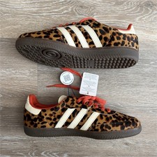adidas Samba OG W Leopard Print Fur Upper Preloved Red JI2734 Women's Sneakers