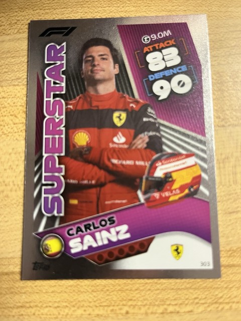 Carlos Sainz 2022 Formula One Topps Turbo Attax Silver Superstar Card