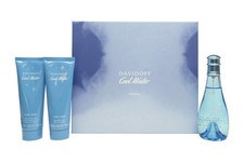 Davidoff Cool Water Woman Gift Set 100ml EDT + 75ml B/L + 75ml S/G