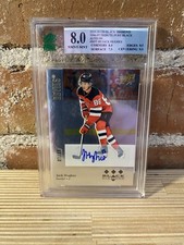 2019-20 UD Black Diamond 96-97 Tribute Rookie Auto Jack Hughes  /99 MNT 9