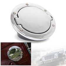 Auto Tankdeckel Tankklappe Chrom für Jeep Wrangler JK 2007-2017 2008 2009 2010