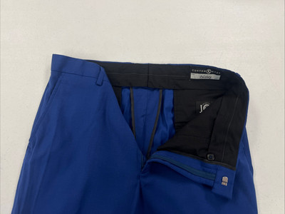 Joseph Abboud Men's Blue Solid Wool Blend Dress Pants 34X31 Joseph Abboud Men's Blue Solid Wool Blend Dress Pants 34X31