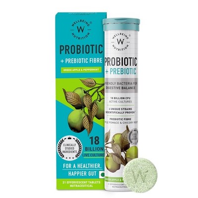 Wellbeing Nutrition Daily Probiotics + Prebiotics, Darm Health Supplement 21 ...