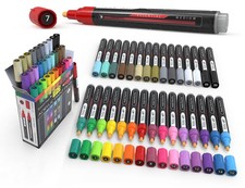 30 Essential Acrylic Paint Pens Assorted Color Set 3mm MEDIUM 