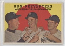 1959 Topps Gil McDougald Bob Turley Bobby Richardson #237 kk4