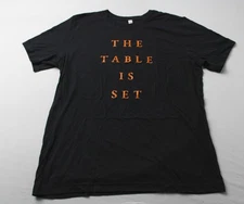The Chosen Unisex Adult's The Table Is Side Seam T-Shirt EH6 Black Size XL